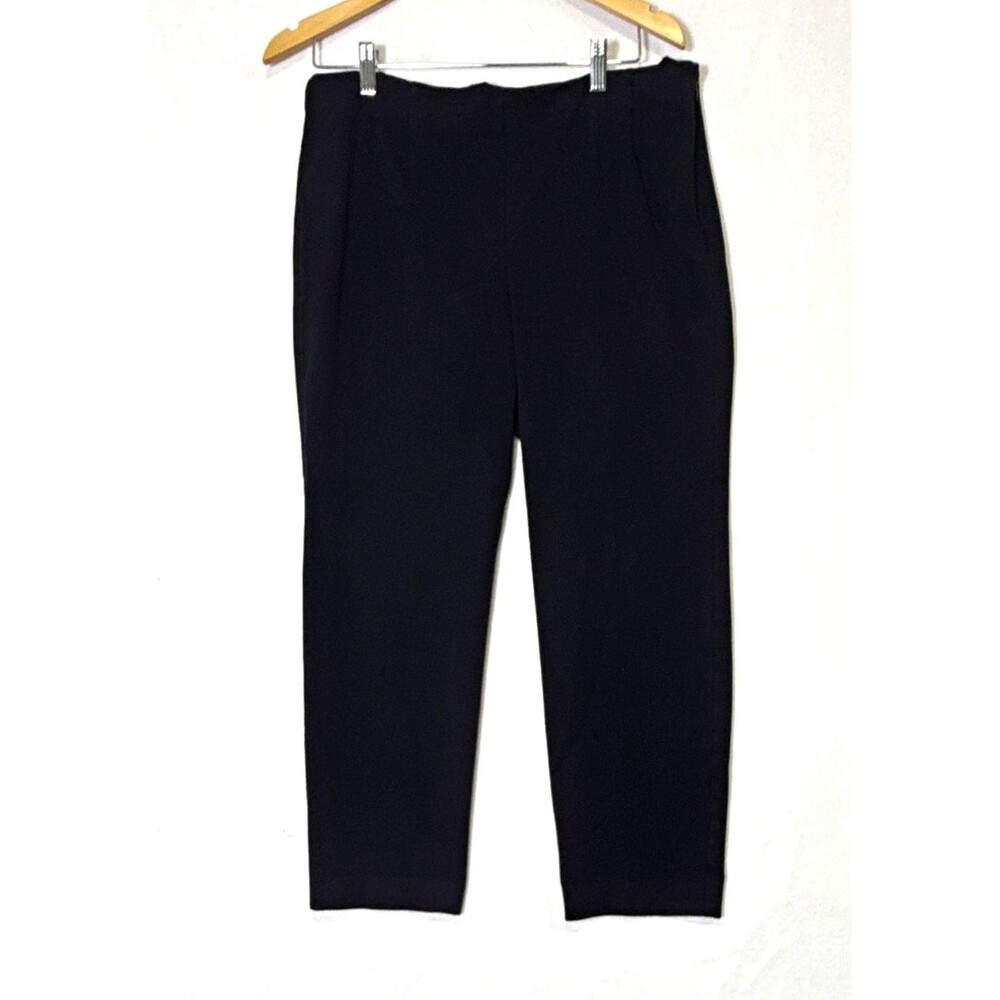 Talbots Women’s Navy Refined Bi-Stretch Straight Leg Dress Pants 14P Side Zip